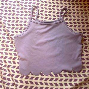 Scallop Hem Crop top
